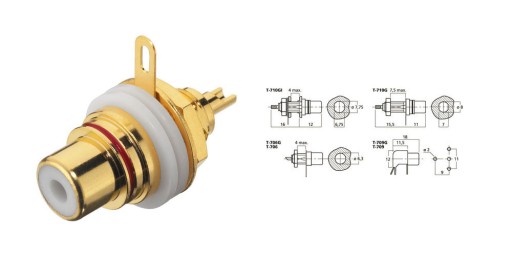 РАЗЪЕМ RCA CINCH MONACOR T-710GI