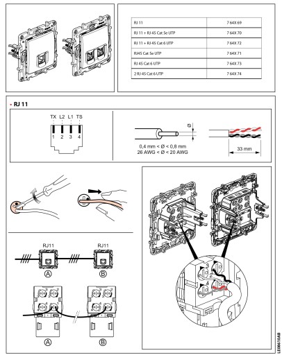 NILOE Legrand Телефонная розетка RJ11 764569