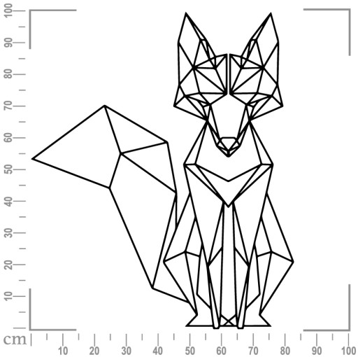 НАСТЕННЫЕ НАКЛЕЙКИ С ГЕОМЕТРИЧЕСКОЙ ЛИСИЦЕЙ 100см