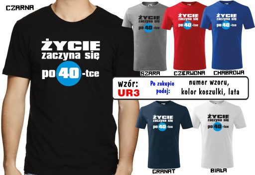 Koszulka prezent URODZINY 18 40 50 60 lat XXXL