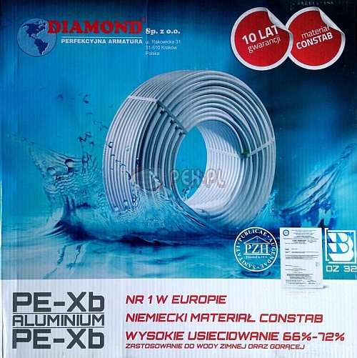 ТРУБА PEX/AL/PEX 20x2 DIAMOND 100M ALUPEX 10 ЛЕТ GWA