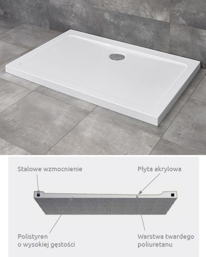 RADAWAY ПРЯМОУГОЛЬНЫЙ ДУШЕВОЙ ПОДДОН DOROS PLUS D 100x90x5