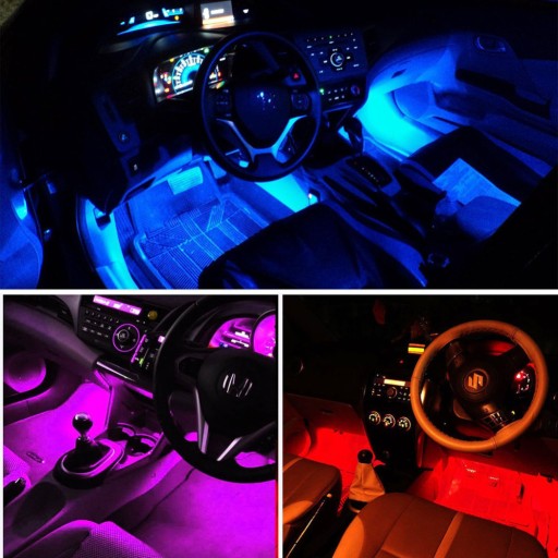 ОСВЕЩЕНИЕ КАБИНЫ 4x9 RGB МУЗЫКАЛЬНЫЙ ЗВУКОВОЙ ДАТЧИК