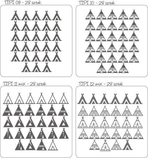 Naklejki na ścianę tipi wigwam teepee namiot