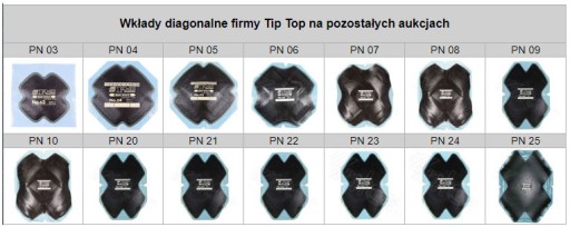 Диагональная ремонтная заплата INSERT TIP TOP PN 3 100 мм