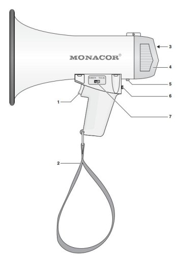 Monacor TM-10 Немецкий мегафон для обучения охране труда и технике безопасности