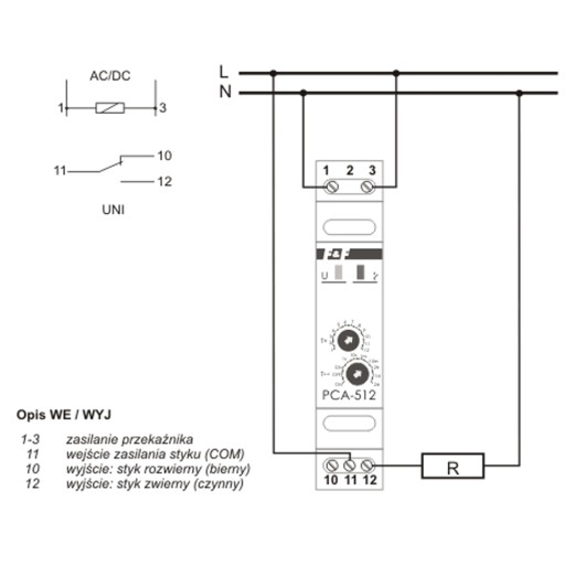 РЕЛЕ ВРЕМЕНИ F&F PCA-512 UNI