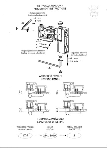 zawias drzwi 120kg PVC KOLOR RAL 9016 BIALY JAKOŚĆ BDB 15,5 mm UNIWERSALNY