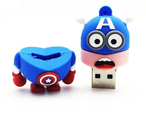 USB-ПЕРЕДНИК 128 ГБ МИНЬОНЫ КАПИТАН АМЕРИКА ГЕРОЙ