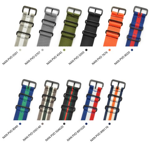 NYLONOWY PASEK DO ZEGARKA NATO NYLON PVD 24 KOLORY