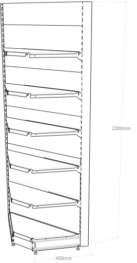 MAGO металлический уголок SHOP SHELF 230/90/45