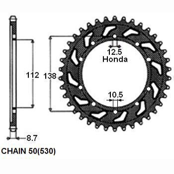 ZESTAW NAPĘD DID ZVMX SUNSTAR HONDA CB1300 F 03-09