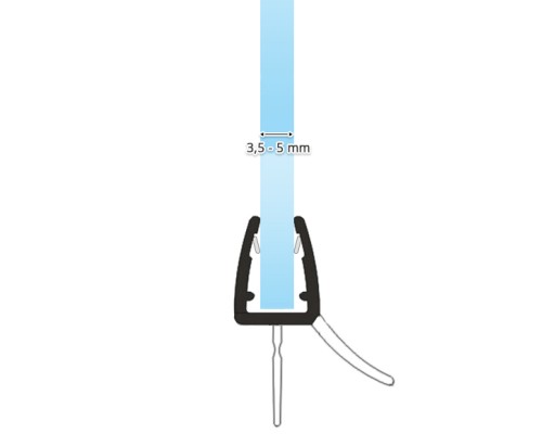 Уплотнитель для душевой кабины BENT UK13 Арка 0,8 м