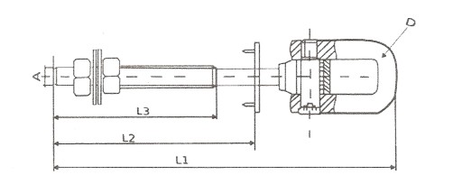 КРЮК ДЛЯ КРЕПЛЕНИЯ КАЧЕЛЕЙ С ШЕЙКЕЛЬЮ + ШПИЛЬКИ М12х270