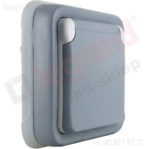 Комплектная розетка скрытого монтажа PLEXO IP55 - серая