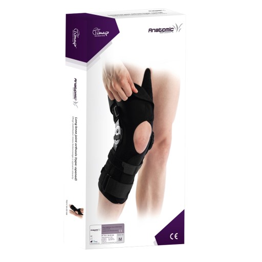 KNEE BRACE, длинный стабилизатор коленного сустава с открытыми шинами, размер L