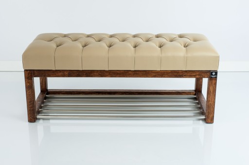 65 Производитель Бежевая стеганая скамья EMRA WOOD Design