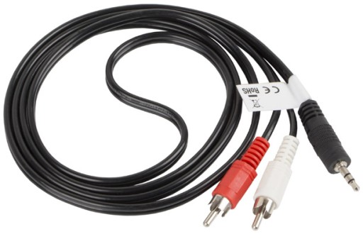 АУДИОКАБЕЛЬ MINIJACK 3,5 ММ 3 PIN->2X RCA 1,5 М