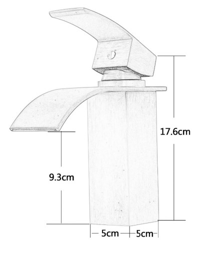 НАСТОЛЬНАЯ РАКОВИНА FAPPER, ЧЕРНАЯ, ROYAL CARO CASCADE WATERFAD