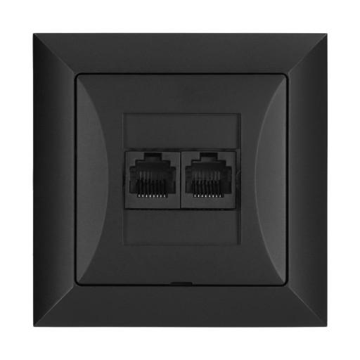 Opal Computer Socket RJ45 GTP-22 OP Black