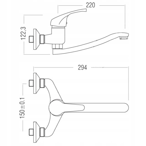 KAKADU CHROME LAVEO KUCHINOX Смеситель для раковины