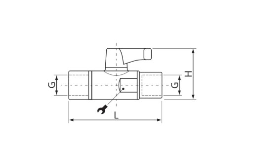 Кран шаровой 1/8'' GW/MW MICRO красный - никель