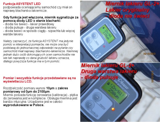 ИЗМЕРИТЕЛЬ, ТЕСТЕР, ДАТЧИК ТОЛЩИНЫ КРАСКИ GL-2+ PLUS