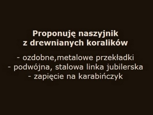 NASZYJNIK męski KORALIKI [N342]