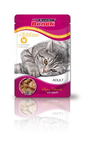 Корм для кошек Benek Adult Chicken в пакетиках 100г