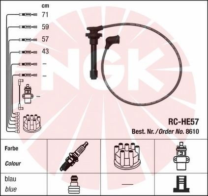 КАБЕЛИ NGK RC-HE57 8610