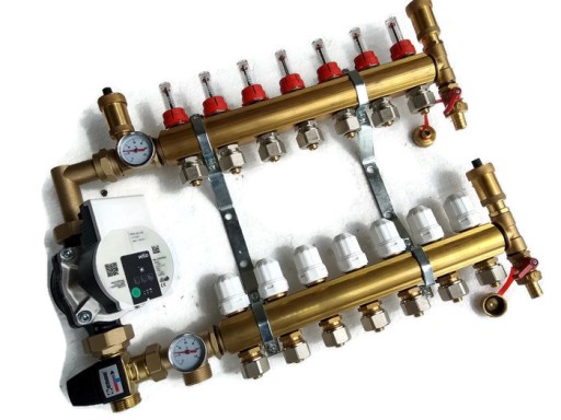 5-контурный распределитель с насосной группой для теплого пола!!