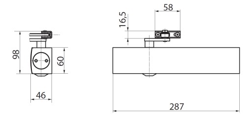 GEZE TS 4000 Доводчик с замком, белый