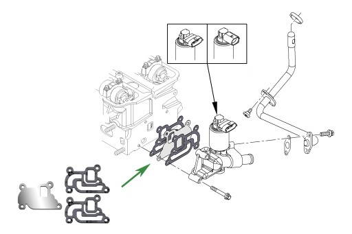 Заглушка EGR 1,0 1,2 1,4 OPEL Z10/Z12XE Z12/Z12XEP