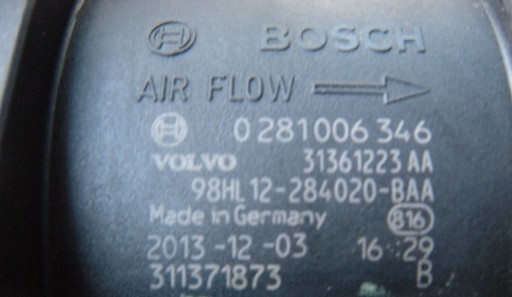 PRZEPŁYWOIERZ VOLVO S60 V60 XC60 XC70 31361223