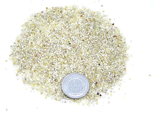 PIASEK KWARCOWY ŻWIREK BEŻOWY JASNO BRĄZOWY ODCIEŃ BRĄZOWY BEŻ fi.1mm 24 KG