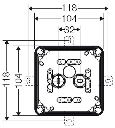 Puszka odgałęźna DK 0402 GZ natynkowa 1,5-2,5mm2