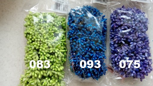 M11 Цветы из пенопласта с жемчугом 2,5см/72шт, 10 цветов