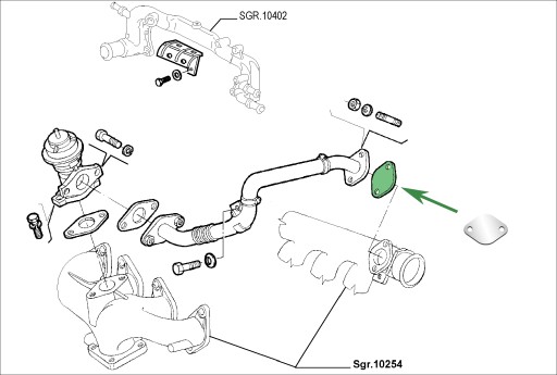 Заглушка EGR 1.9JTD 2.4JTD ALFA ROMEO FIAT LANCIA