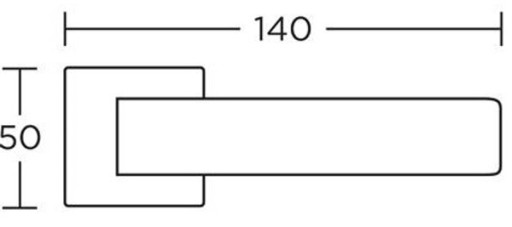 Klamka 1115 rozeta kwadratowa chrom satyna Convex