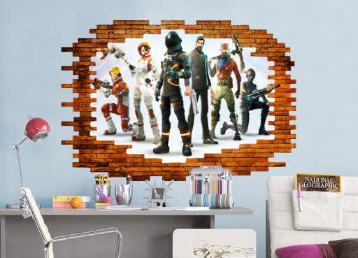 Fortnite fototapeta naklejka dziura w ścianie100cm