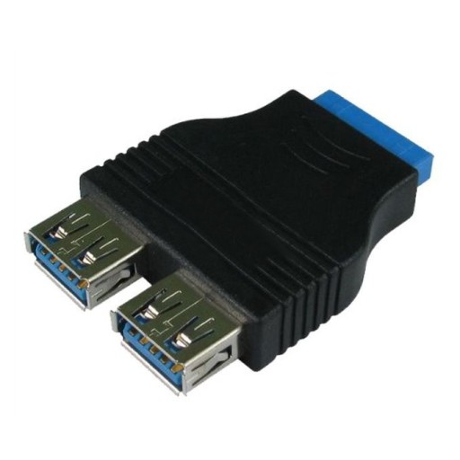 Переходник с внутреннего USB 3.0 19pin на 2x USB 3.0