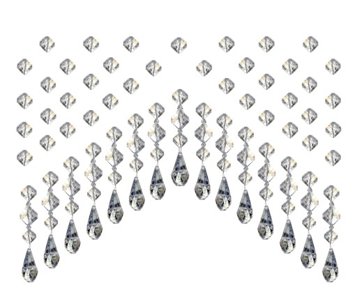 RICH ШТОРА, стразы, бусины, паста, 100 см
