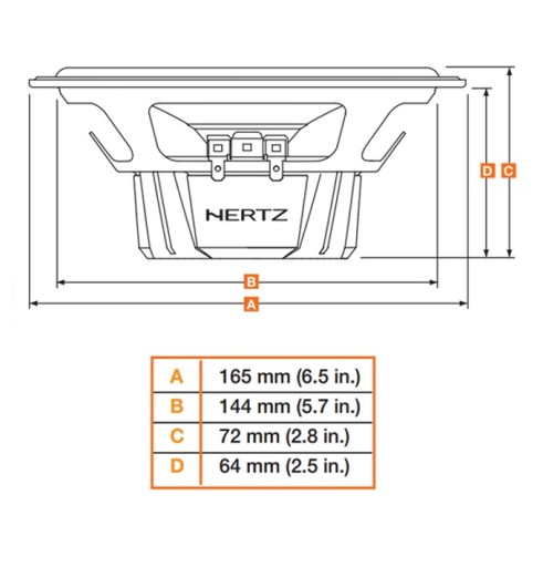 HERTZ DCX 165.3 GŁOŚNIKI AUDI DYSTANS A4 B5 TT TYŁ