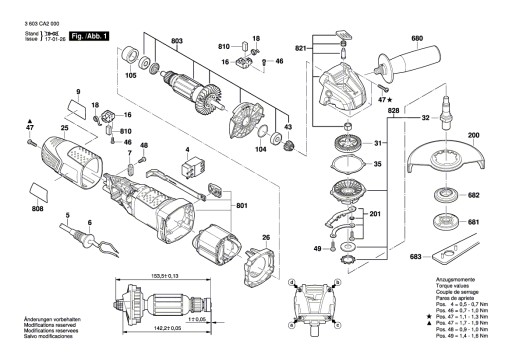 Подшипник рабочего колеса BOSCH PWS 700 - 115 - 125