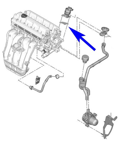 Заглушка EGR Citroen Peugeot Fiat 1.8 2.0 16V