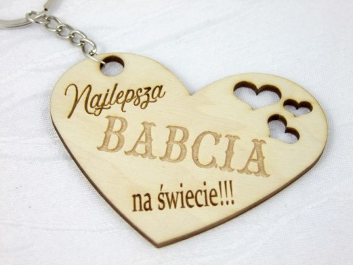 BRELOK zawieszka BABCIA dziadek SERCE