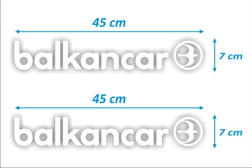 НАКЛЕЙКИ НАКЛЕЙКИ - БАЛКАНКАР - 2 шт. - БЕЛЫЕ.