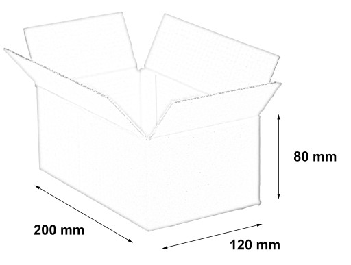 КАРТОННАЯ КОРОБКА 200x120x80 см БЕЛАЯ КОРОБКА 20 шт.