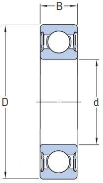 6306 2RS NSK Шарикоподшипник 30x72x19