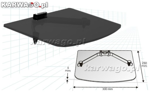 СТЕКЛЯННАЯ ПОЛКА настенная, для DVD, тюнера... до 10 кг